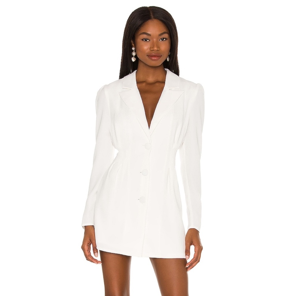 NWOT Lovers and Friends x Revolve City Blazer Dress in White